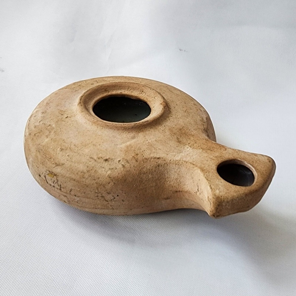 Ancient Holy Land Herodian Terracotta Oil Lamp Circa 25 BC‎ Biblical Replica